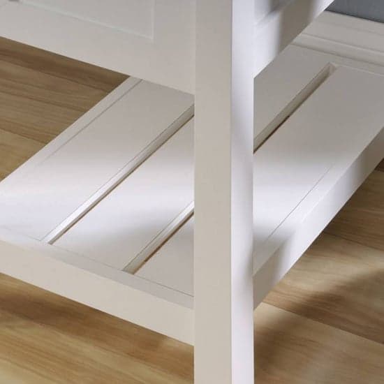 Shaker Style Wooden Computer Desk In Soft White_5