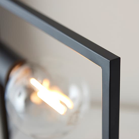 Shape Metal Rectangle Table Lamp In Matt Black_6