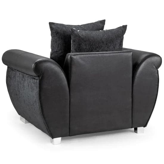 Sharon Fabric Armchair In Black And Grey_2
