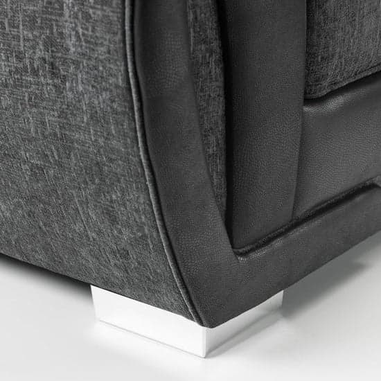 Sharon Fabric Corner Sofa Large In Black And Grey_4