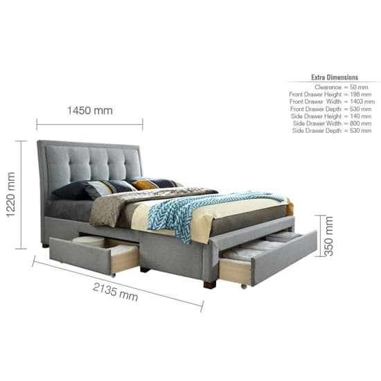 Shelbi Fabric Double Bed In Grey_4