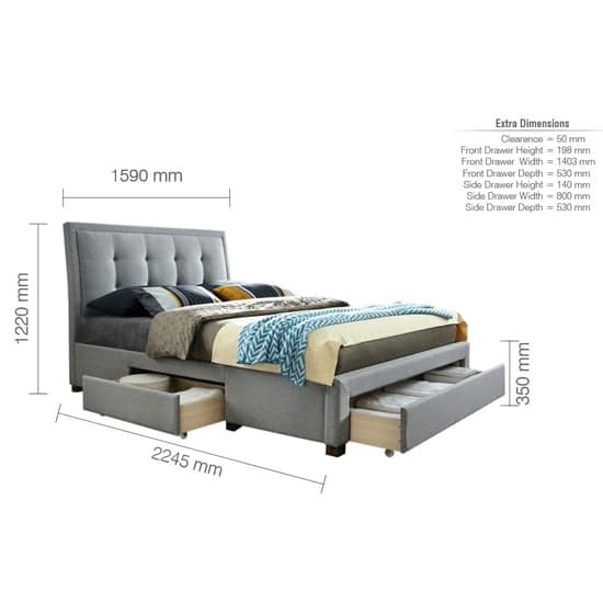 Shelbi Fabric King Size Bed In Grey_4