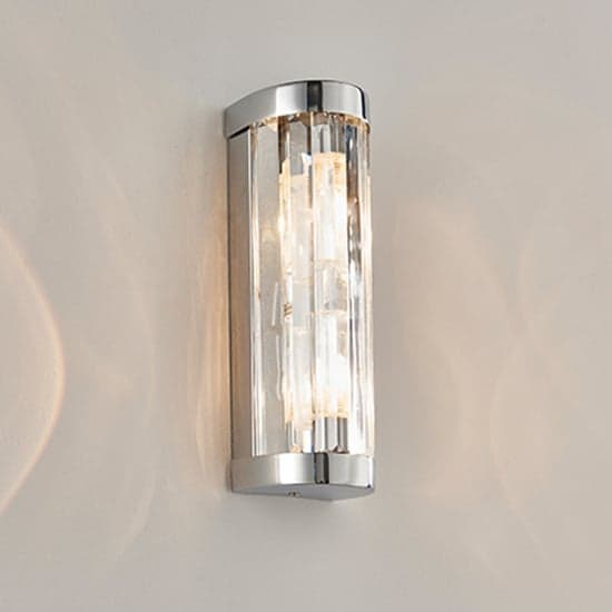 Shimmer 2 Lights Clear Crystals Wall Light In Chrome_1