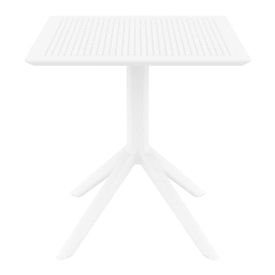 Shipley Outdoor Square 70cm Dining Table In White_2