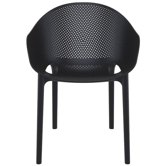 Shipley Outdoor Stacking Armchair In Black_2