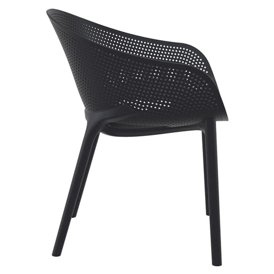 Shipley Outdoor Stacking Armchair In Black_3