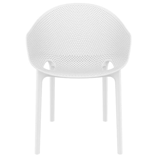 Shipley Outdoor Stacking Armchair In White_2