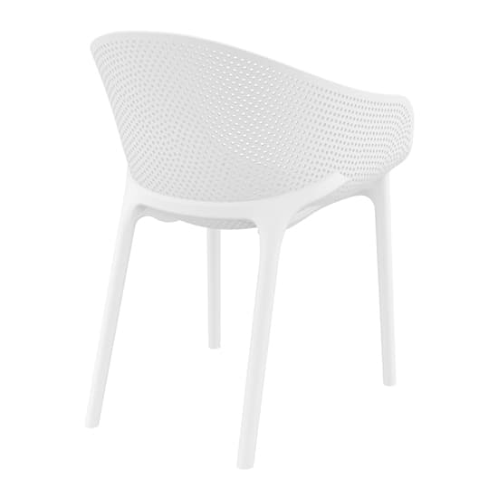 Shipley Outdoor Stacking Armchair In White_4