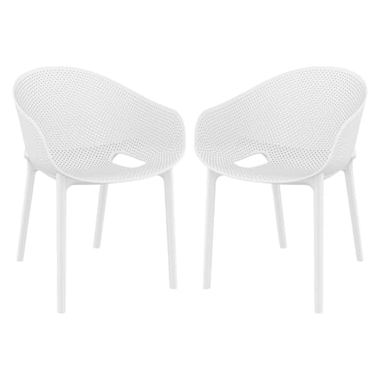 Shipley Outdoor White Stacking Armchairs In Pair_1