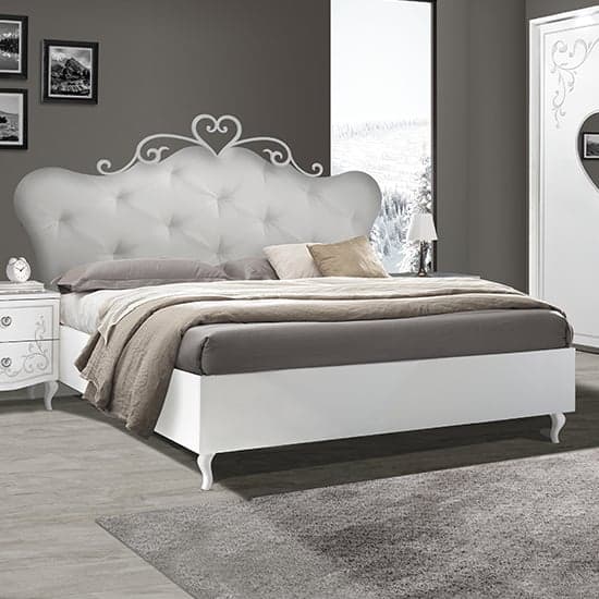 Sialkot Wooden King Size Bed In White_1