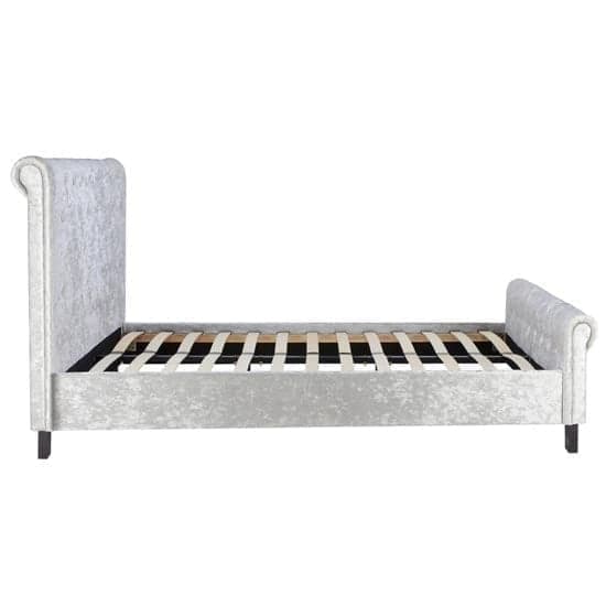 Siena Fabric Double Bed In Steel Crushed Velvet_3