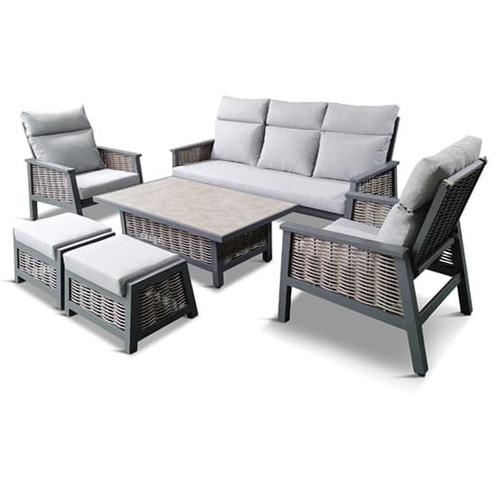 Silas Aluminium Lounge Dining Set With Adjustable Table_3