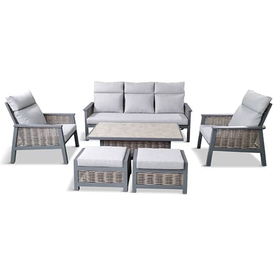 Silas Aluminium Lounge Dining Set With Adjustable Table_5