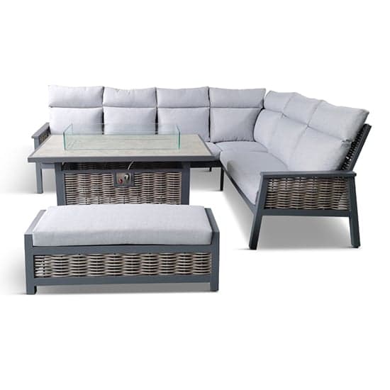 Silas Aluminium Modular Dining Set With Gas Firepit Table_3