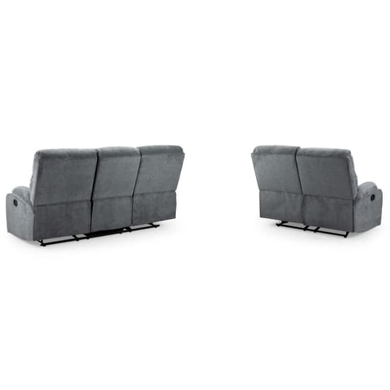 Silas Soft Fabric Recliner 3 + 2 Seater Sofa Set In Grey Furniture in
