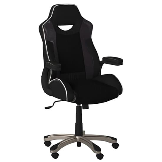 Seaview Faux Leather Gaming Chair In Black_2