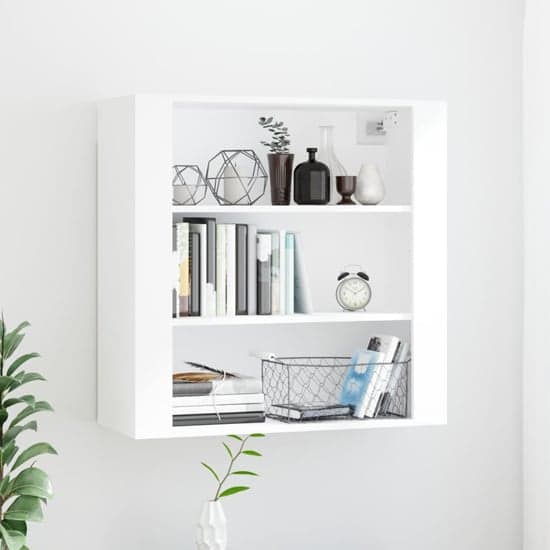 Silvis High Gloss Wall Shelving Unit In White_1