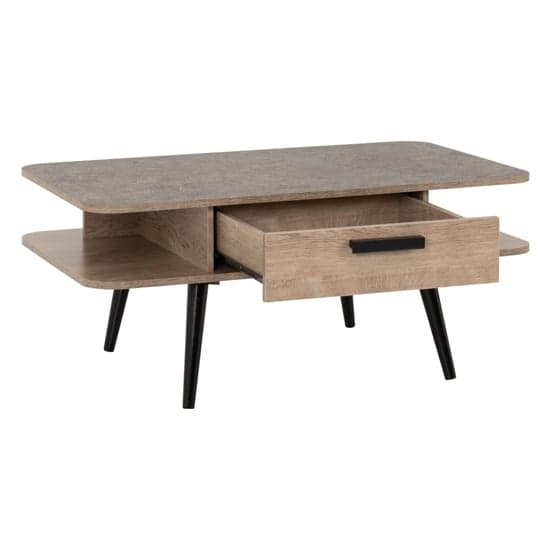 Sineu Wooden Coffee Table With 1 Drawer In Mid Oak_2