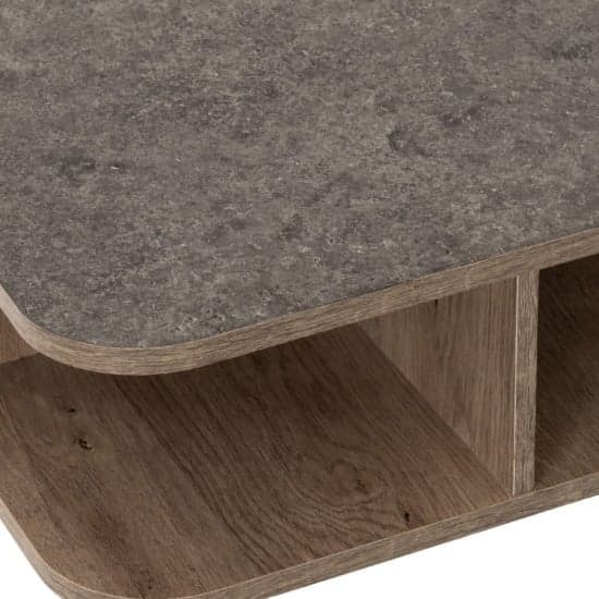 Sineu Wooden Side Table In Mid Oak Effect And Grey_3