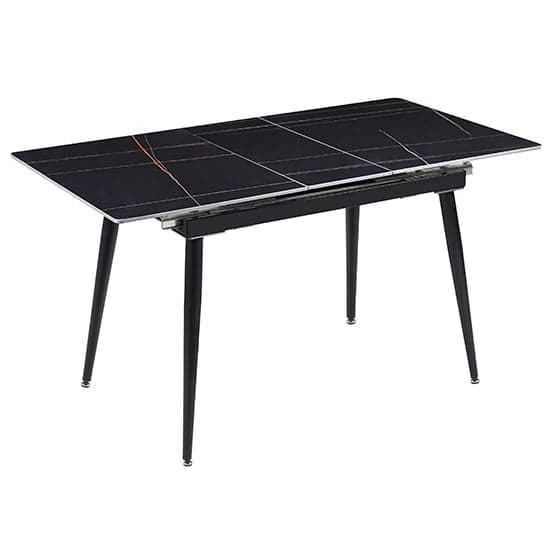 Sion Extending Sintered Ceramic Stone Dining Table In Black_1