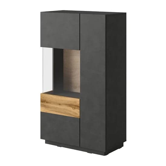 Sioux Display Cabinet Left 2 Doors In Matera And Oak With LED_2