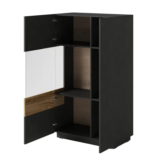 Sioux Display Cabinet Left 2 Doors In Matera And Oak With LED_3