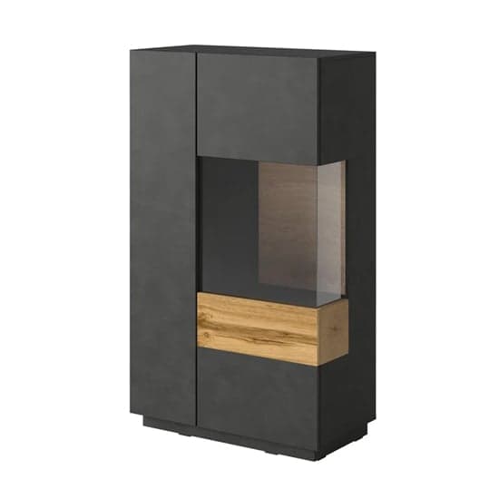 Sioux Display Cabinet Right 2 Doors In Matera And Oak With LED_2