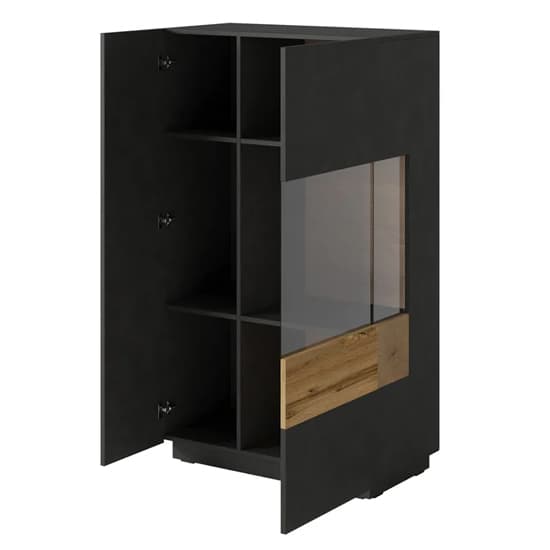 Sioux Display Cabinet Right 2 Doors In Matera And Oak With LED_3