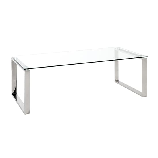 Sioux Rectangular Clear Glass Coffee Table With Chrome Legs_3