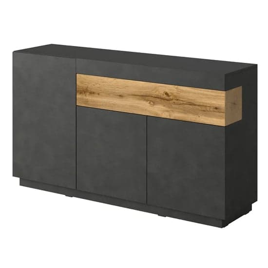 Sioux Wooden Sideboard With 3 Doors 1 Drawer In Matera And Oak_2