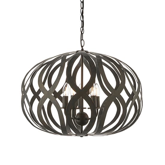 Sirolo 5 Lights Ceiling Pendant Light In Antique Brushed Bronze_2