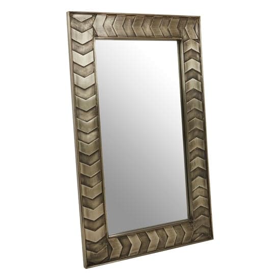 Siros Wall Bedroom Mirror In Metallic Silver Wooden Frame_1