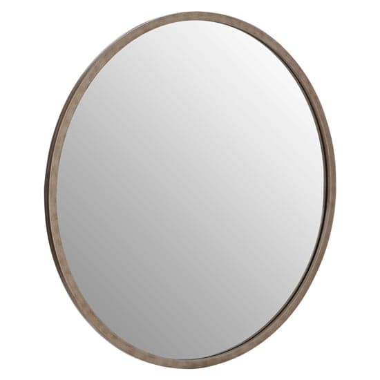 Siskin Round Wall Bedroom Mirror In Antique Silver Frame_1