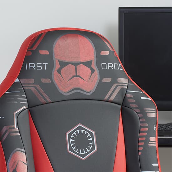 Sith Trooper Faux Leather Childrens Gaming Chair In Black_3