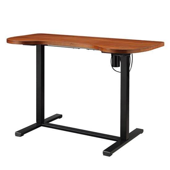 Siverek Height Adjustable Laptop Desk In Walnut And Black_3