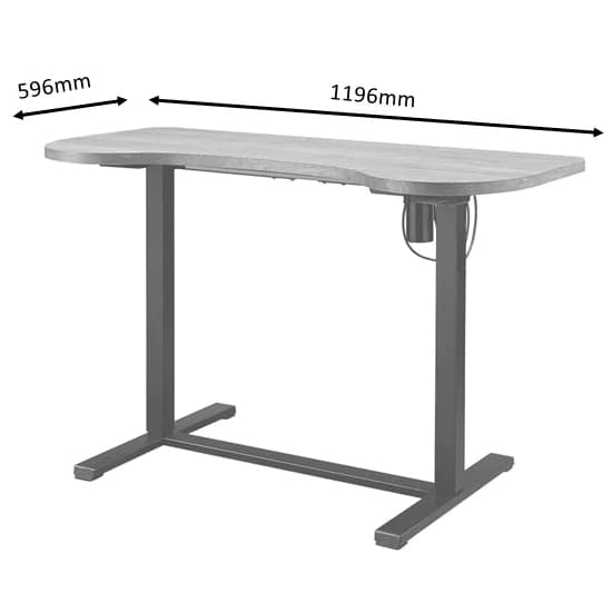 Siverek Height Adjustable Laptop Desk In Walnut And Black_5
