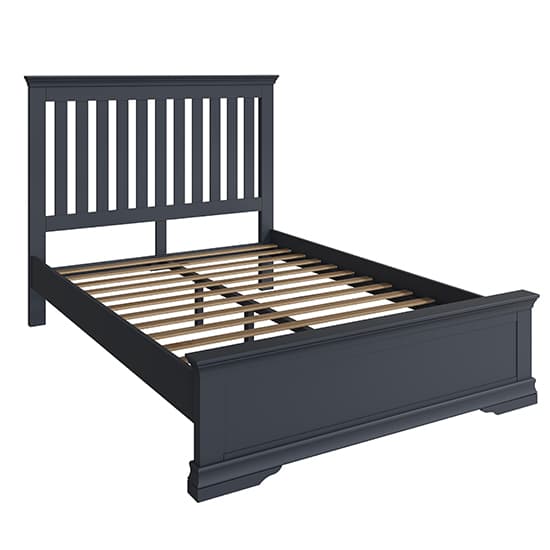 Skokie Wooden Double Bed In Midnight Grey_3