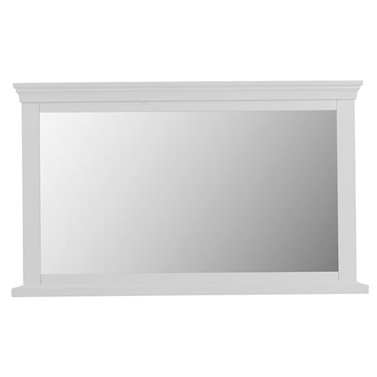 Skokie Wooden Wall Mirror In Classic White_2