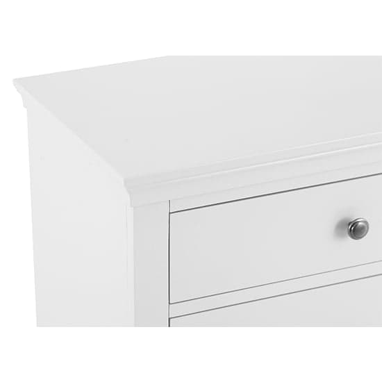 Skokie Wide Wooden Chest Of 6 Drawers In Classic White_5