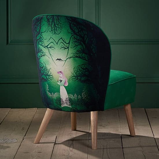 Sleeping Beauty Childrens Fabric Accent Chair In Green_2