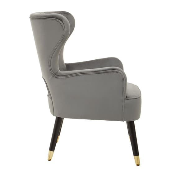 Sloane Velvet Upholstered Armchair In Grey_3