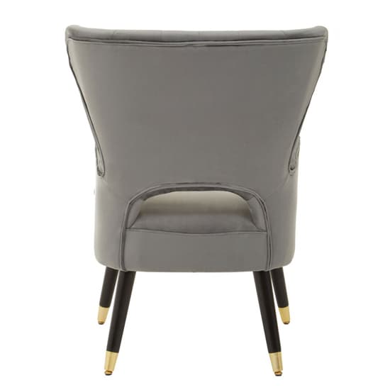 Sloane Velvet Upholstered Armchair In Grey_4