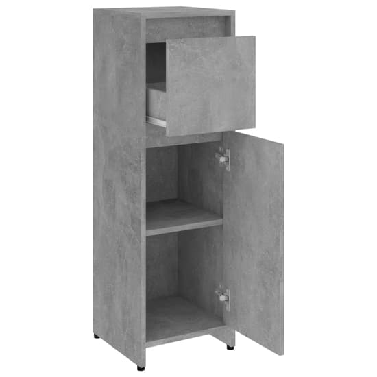 Smyrna Bathroom Storage Cabinet With 1 Door In Concrete Effect_4