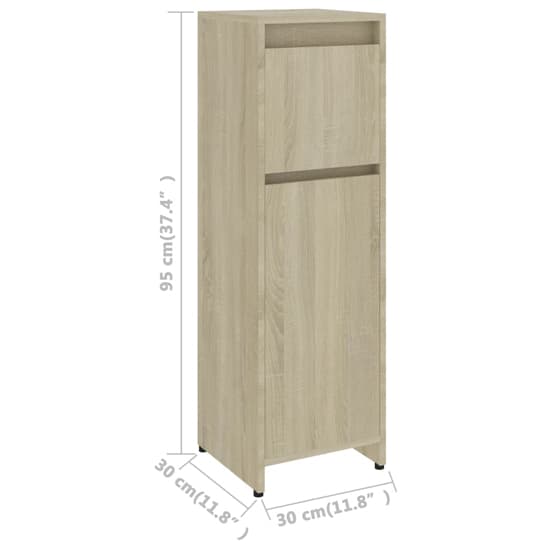 Smyrna Bathroom Storage Cabinet With 1 Door In Sonoma Oak_5