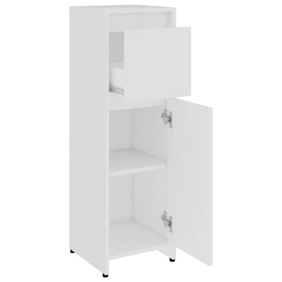 Smyrna Wooden Bathroom Storage Cabinet With 1 Door In White_4