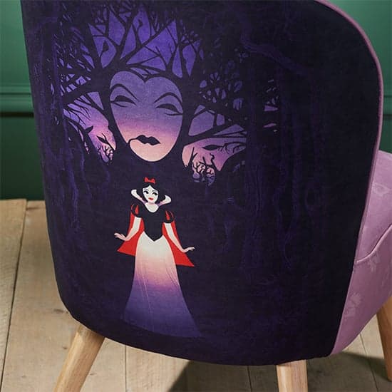 Snow White Childrens Fabric Accent Chair In Pink_4
