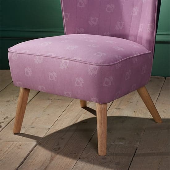 Snow White Childrens Fabric Accent Chair In Pink_5