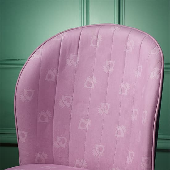 Snow White Childrens Fabric Accent Chair In Pink_7