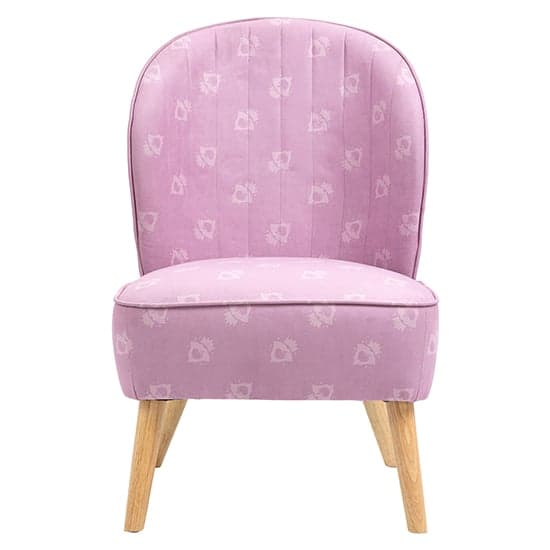 Snow White Childrens Fabric Accent Chair In Pink_9