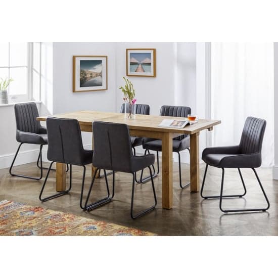 Sakaye Black Faux Leather Dining Chair In Pair_2